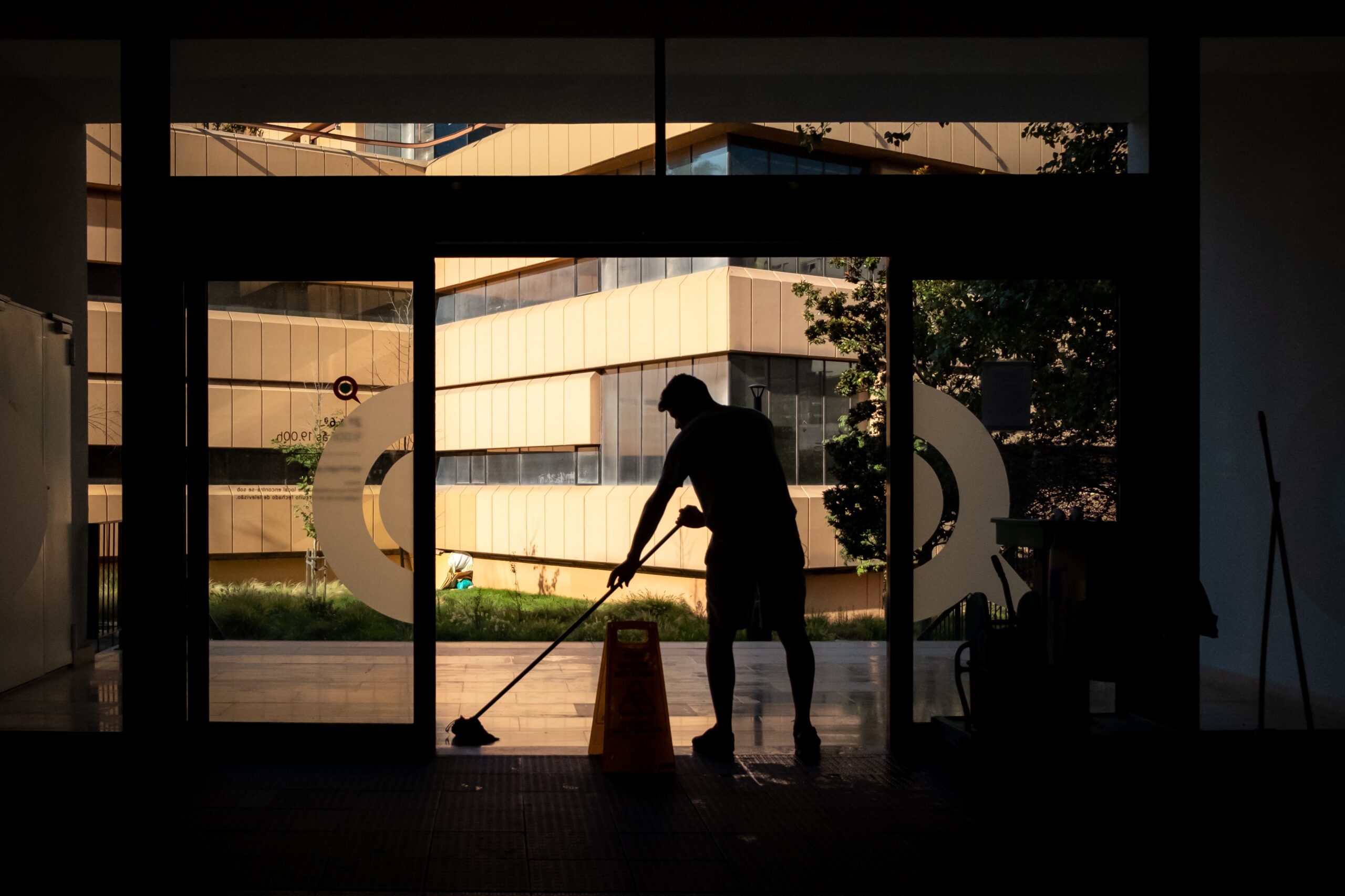 man in doorway